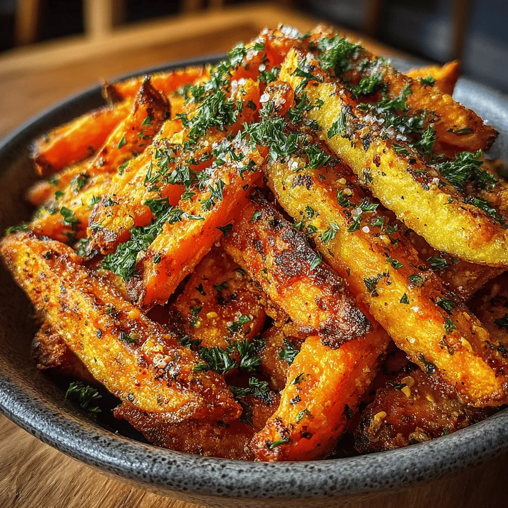 - 2 large sweet potatoes - 2 tablespoons olive oil - 1 teaspoon paprika - 1/2 teaspoon garlic powder - 1/2 teaspoon onion powder - 1/4 teaspoon cayenne pepper (optional, for heat) - Salt and pepper to taste