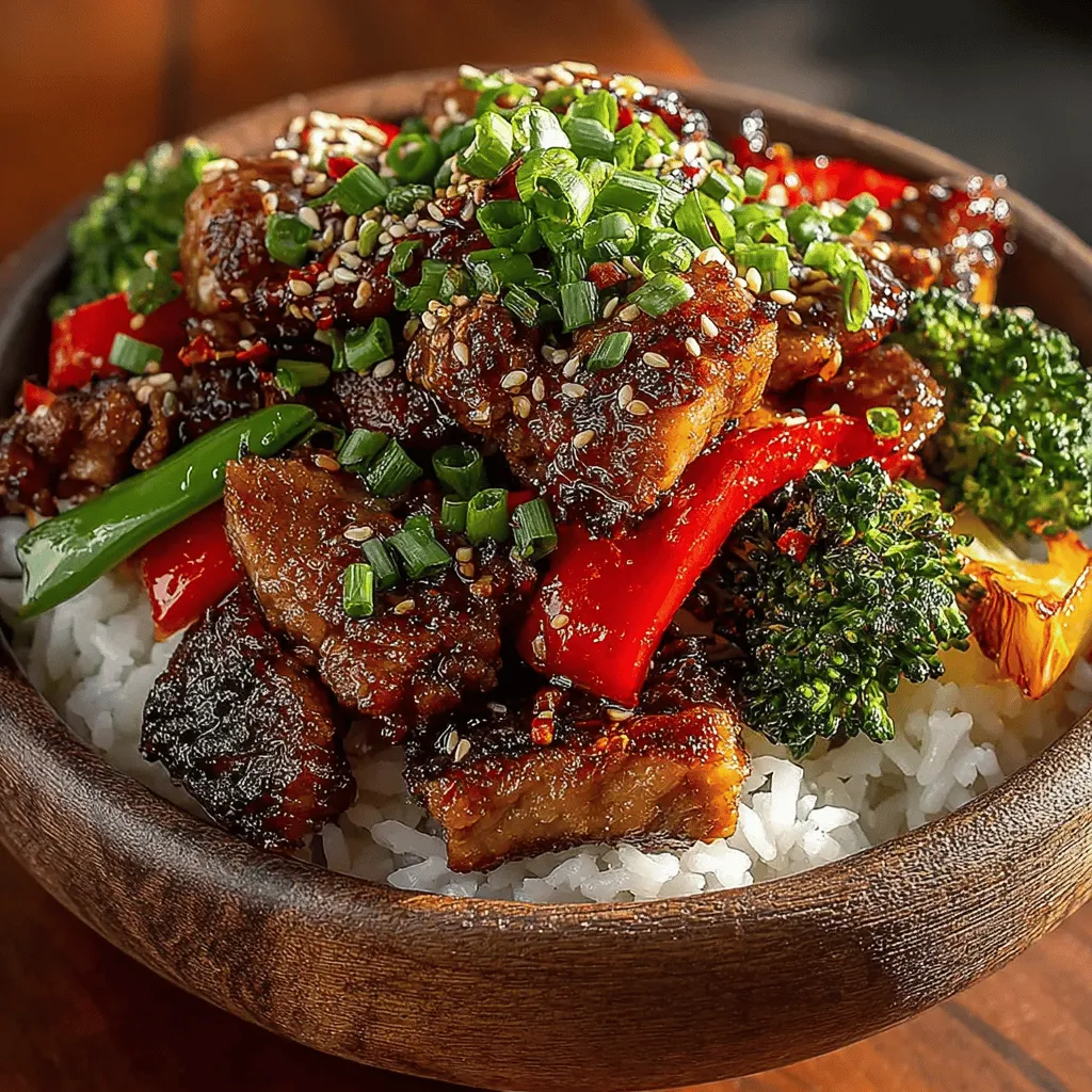 - 1 pound boneless, skinless chicken thighs - 1 cup jasmine rice - 2 cups broccoli florets - 1 cup snap peas - 1 red bell pepper, sliced - ½ cup teriyaki sauce - 2 tablespoons vegetable oil - 2 cloves garlic, minced - 1 tablespoon fresh ginger, grated - 2 green onions, chopped (for garnish) - Sesame seeds (optional, for garnish)