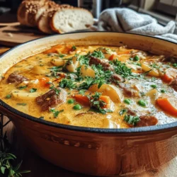 One-Pot Creamy Veggie & Beef Stew: A Comforting Culinary Delight