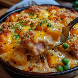 Melty Cheesy Honey Mustard Ham Casserole