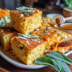 Cheesy Sage Cornbread and Turkey Melt